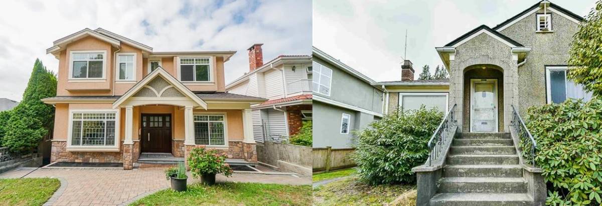 The East Side property at 3578 Monmouth Avenue (left) sold for more than $500,000 compared to the West Side residence at 6457 Ontario Street.