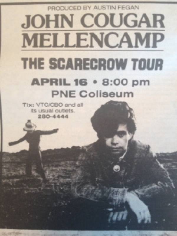 30 years ago today: John Cougar Mellencamp plays the Pacific