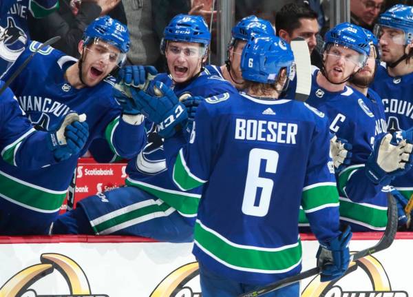 Vancouver Canucks Brock Boeser Replica Jersey, Youth, Hockey, NHL