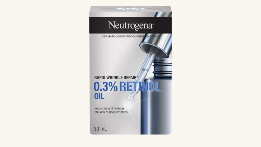 Neutrogena Anti Aging Retinol Oil for Face, Rapid Wrinkle Repair Face Serum and Eye Serum, 30 Milliliters Face Oil