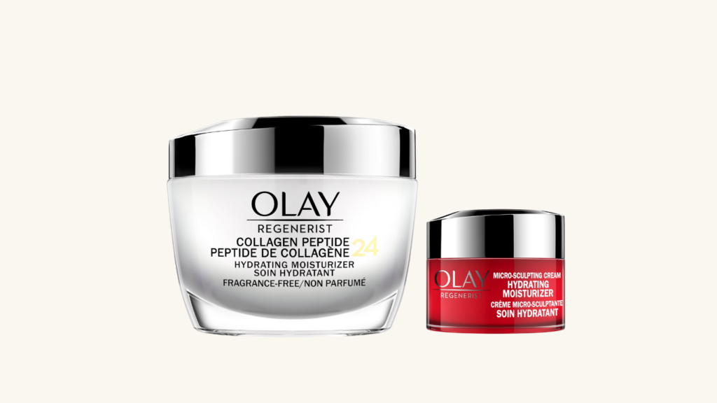 Olay Regenerist Collagen Peptide 24 Hour Face Moisturizer with Vitamin B3, Niacinamide, Fragrance-Free 50 ML + Micro-Sculpting Cream Travel/Trial Size Gift Set Collagen Peptide 24 Hour Face Moisturizer Gift Set