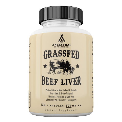 Ancestral Supplements Grass Fed Beef Liver 180 Capsules