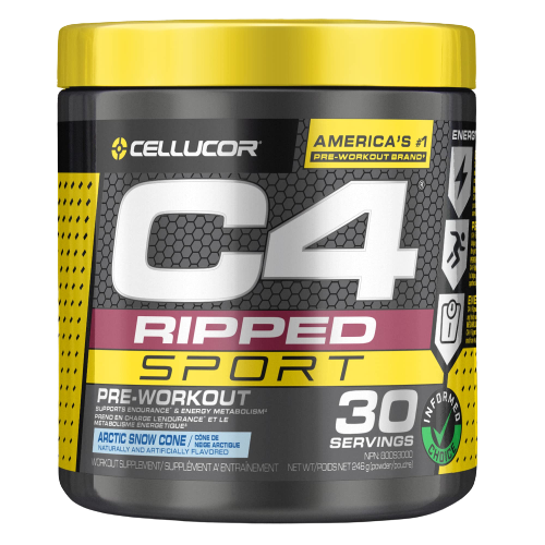 C4 Ripped Sport Pre Workout Powder Arctic Snow Cone