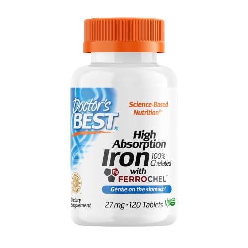 Doctor's Best High Absorption Iron Tablet with Ferrochel