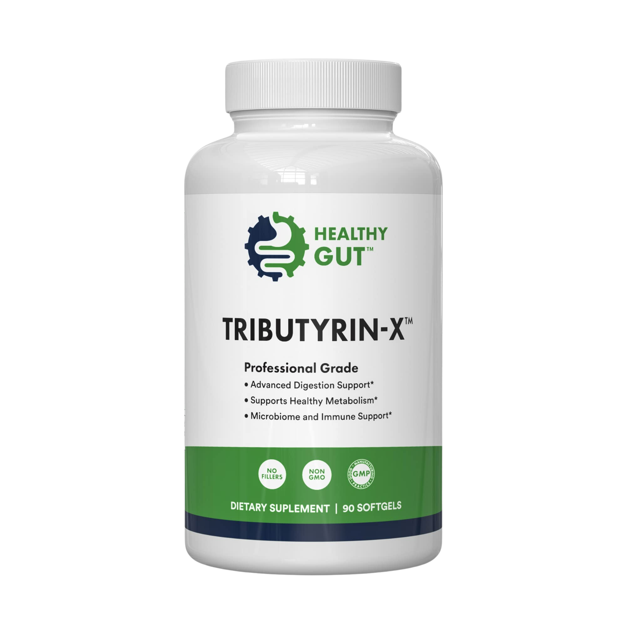 Healthy Gut Tributyrin-X | Histamine and Leaky Gut Support | 99% Pure w/Zero Odor | 90 Servings