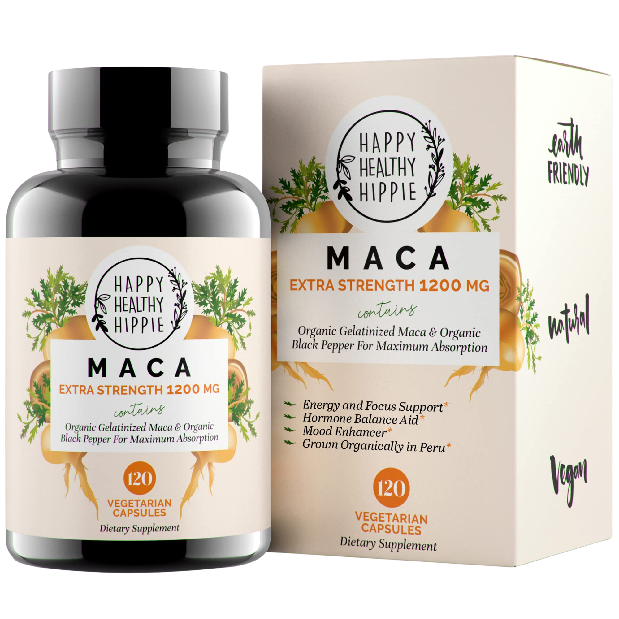 Happy Healthy Hippie Organic Maca Root Capsules for Women