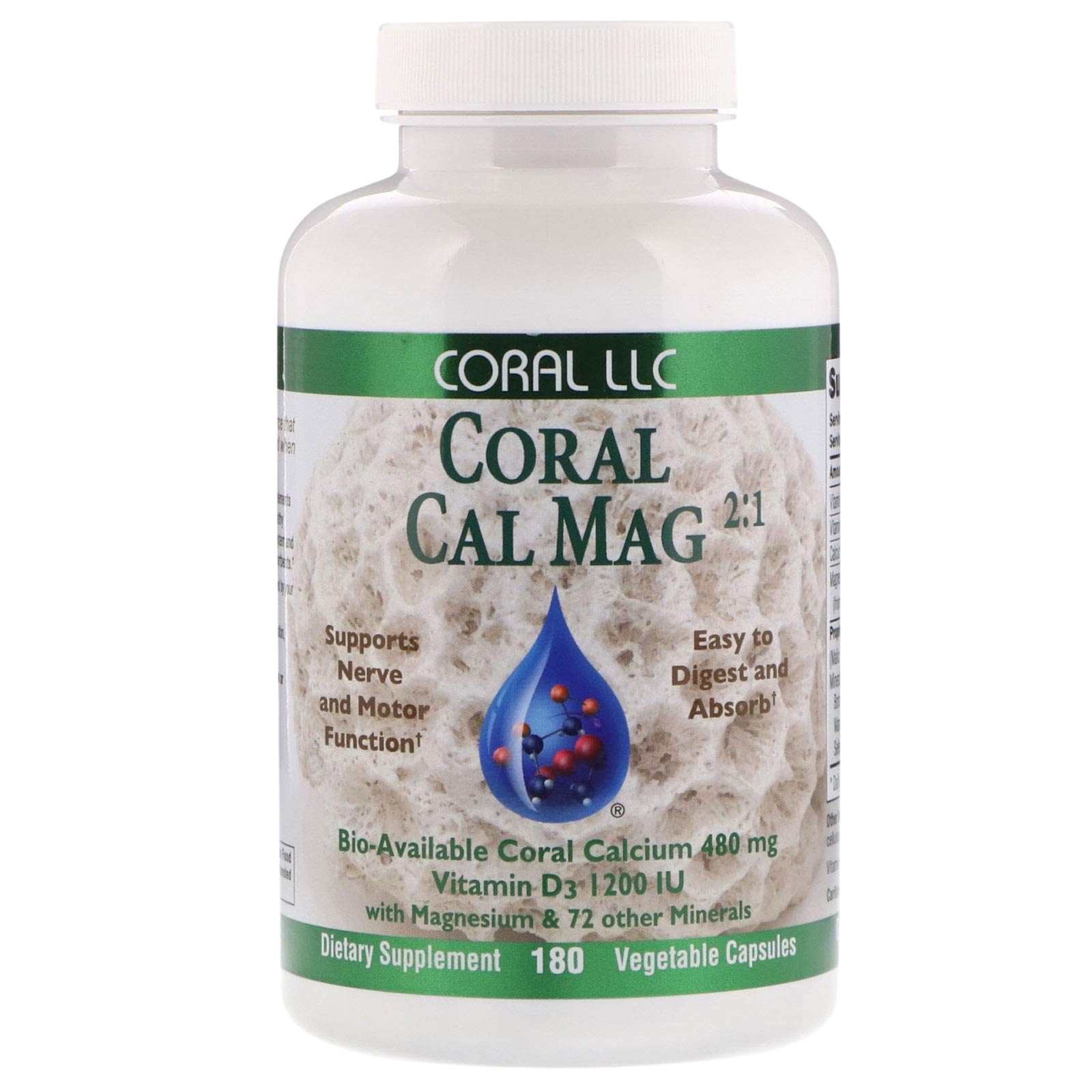 Coral Cal-Mag - Bioavailable Coral Calcium with Magnesium in a 2:1 Ratio