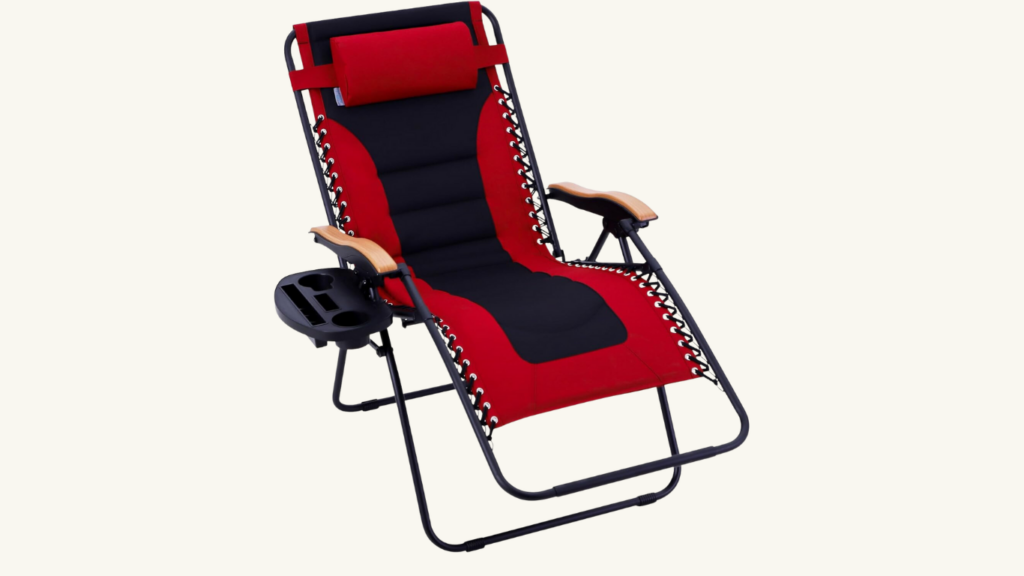 5. PHI VILLA Oversize XL Padded Zero Gravity Lounge Chair