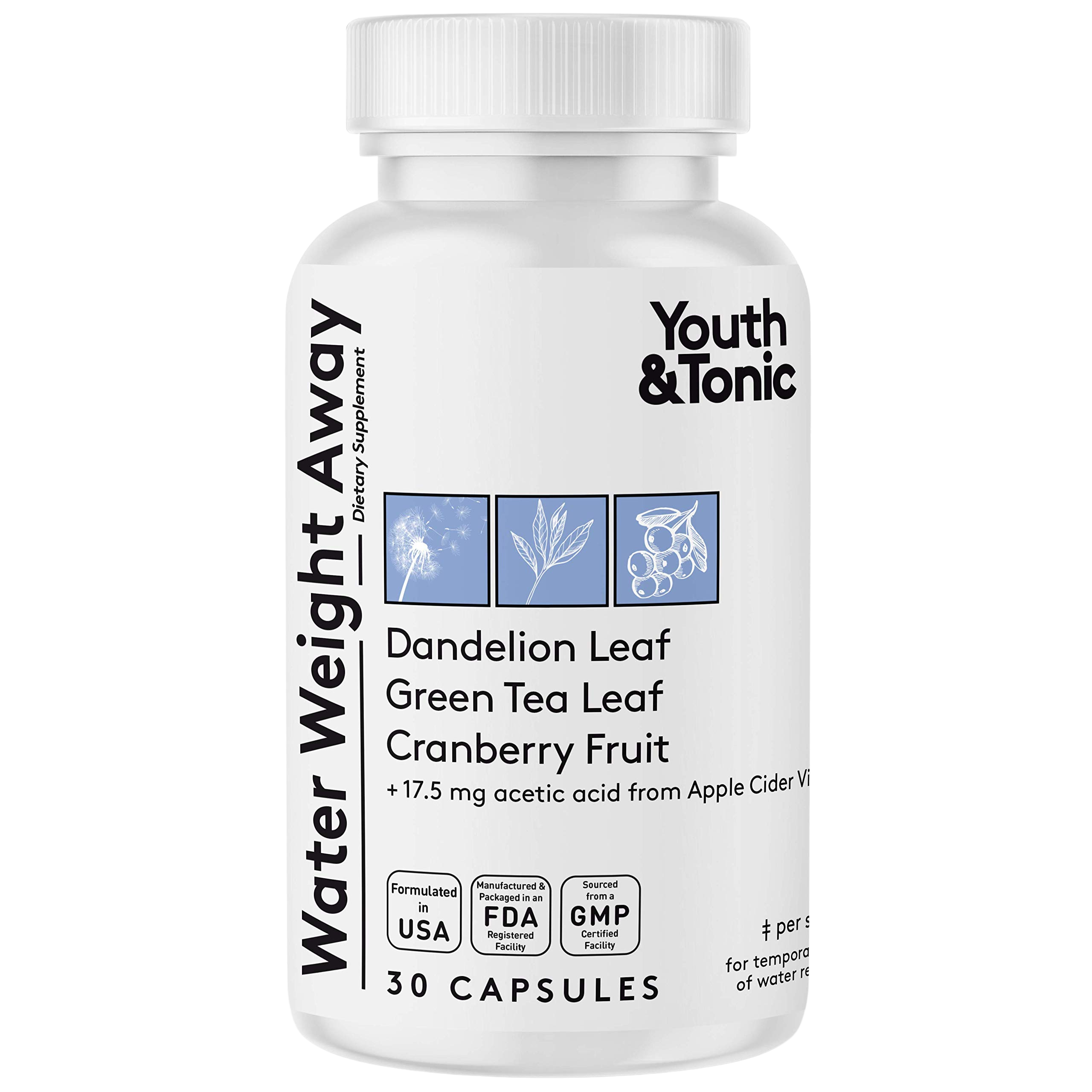 Youth & Tonic Natural Water Weight Away Pills