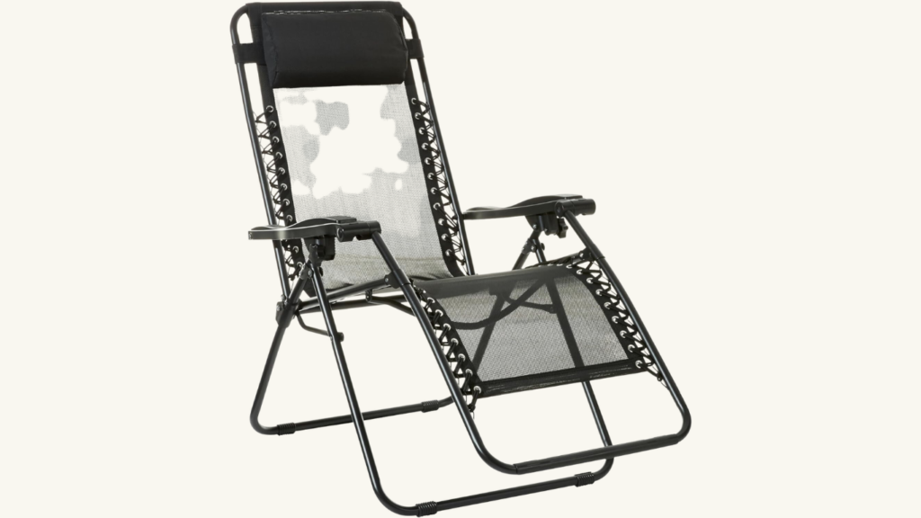 6. AmazonBasics Outdoor Zero Gravity Lounge Chair