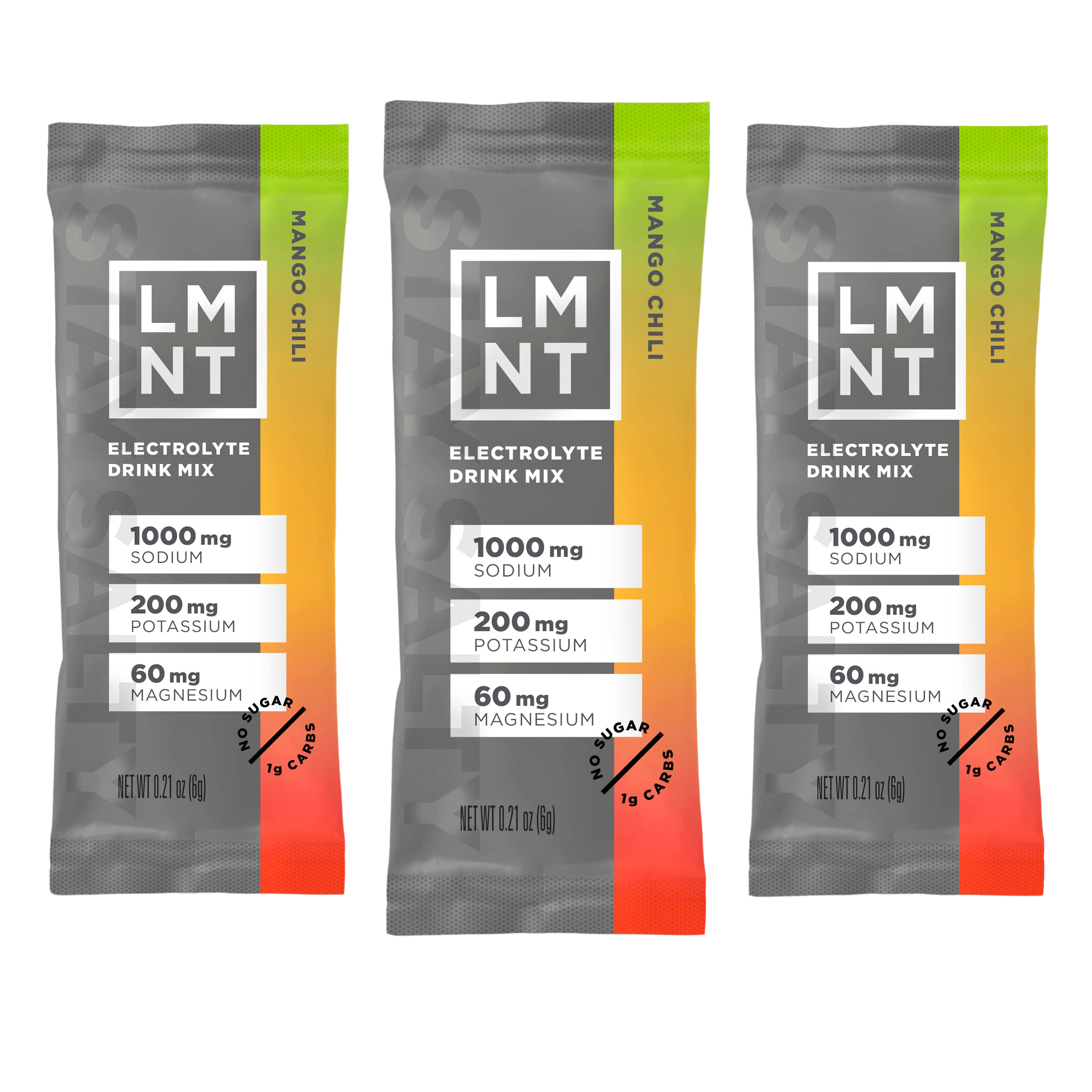 LMNT Zero-Sugar Electrolytes - Mango Chili Salt - Hydration Powder Packets