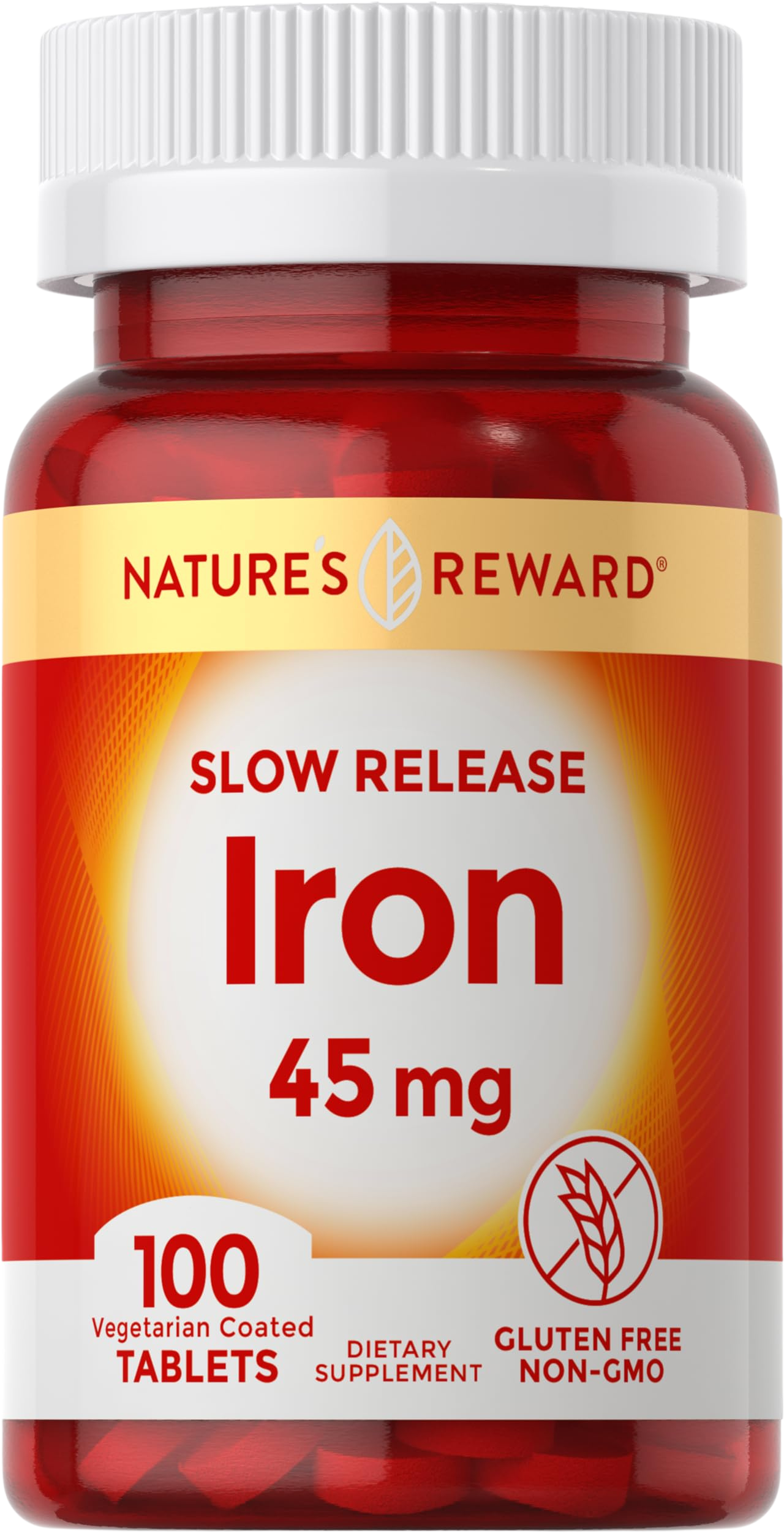 Nature's Reward Slow Release Iron - 45mg - 100 Tablets