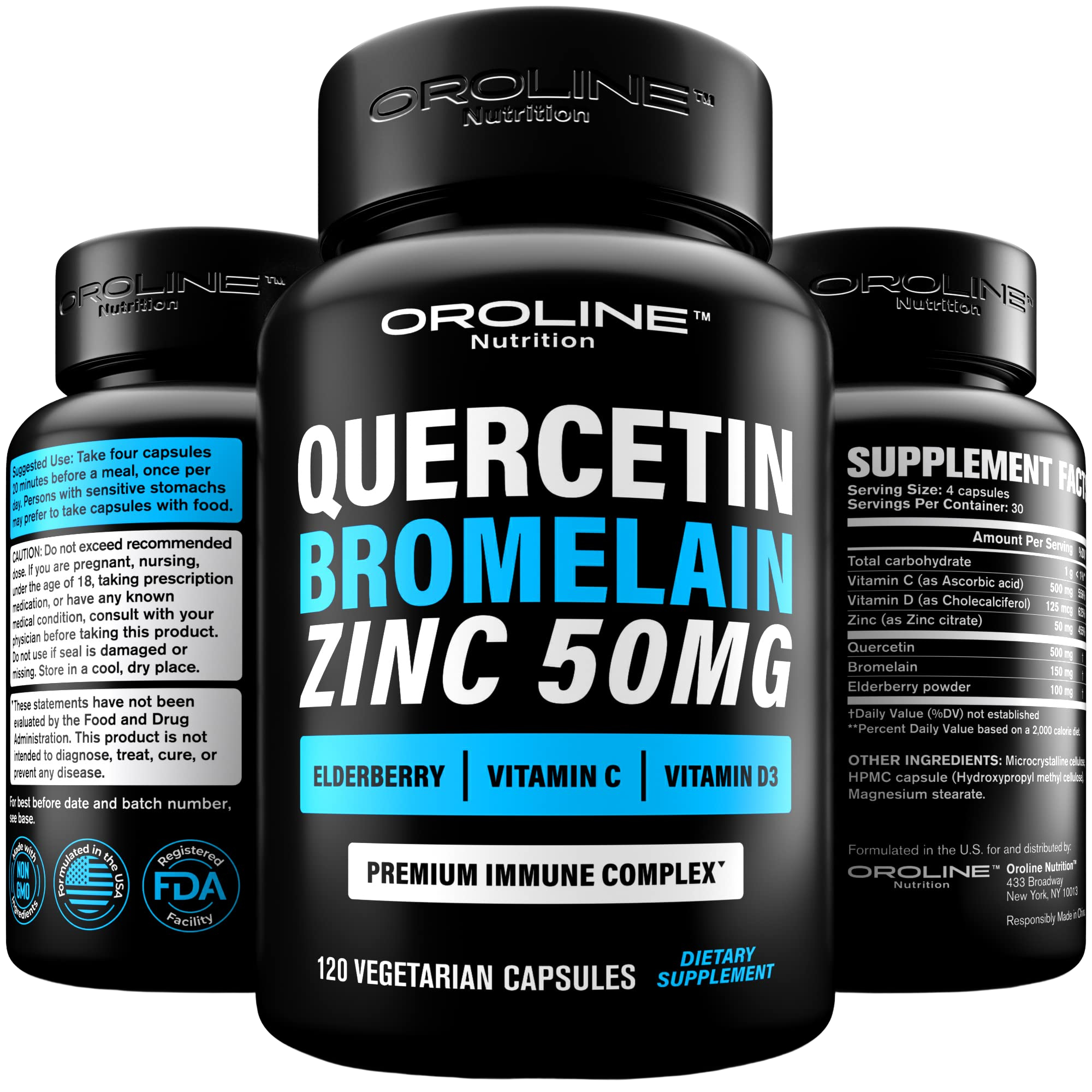 OroLine Nutrition Quercetin and Zinc Supplement